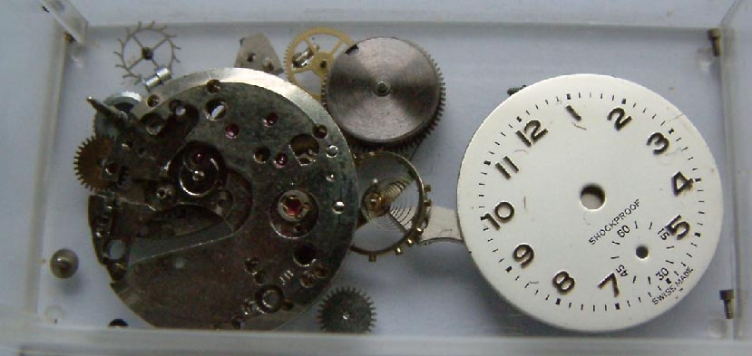 6 boxes of Unitas etc watch parts from a watch makers estate